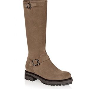 La Canadienne Stylish Tan Suede Knee-High Boots